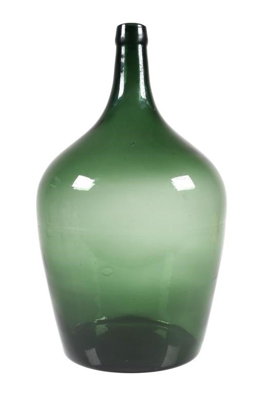 Appraisal: Large c green demi-john or carboy antique blown glass bottle