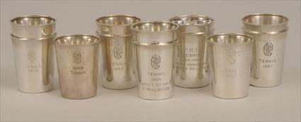 Appraisal: Twelve Towle Sterling Silver Tennis Cups in approx oz Provenance