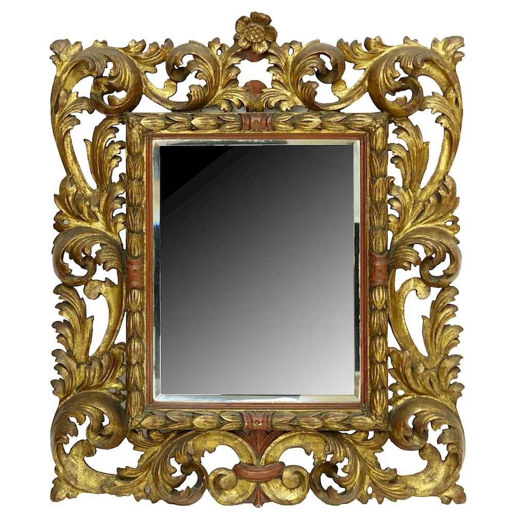 Appraisal: th Century Italian Florentine style Mirror th Century Italian Carved