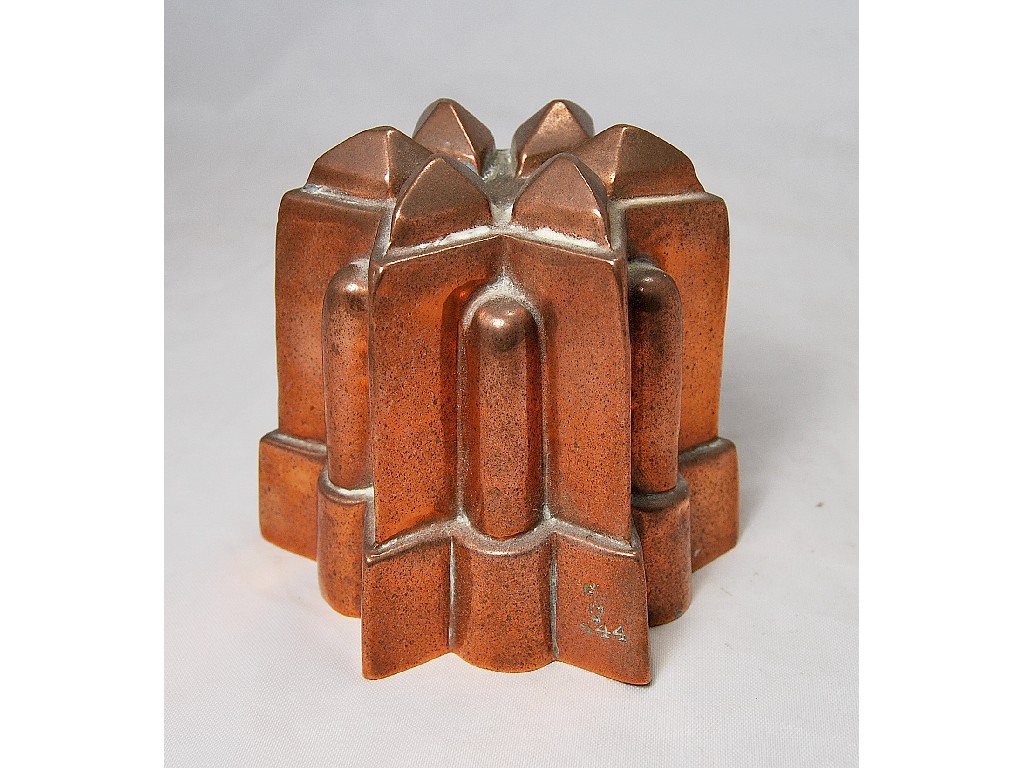 Appraisal: A Victorian copper jelly mould by Benham Froud of six