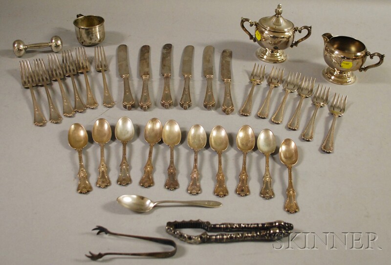 Appraisal: Group of Assorted Sterling Silver and Silver-plated Flatware and Tableware