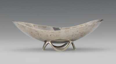 Appraisal: Modernist Sterling Silver Dish by Alfred Sciarrotta - Ca s