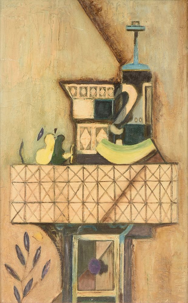 Appraisal: AMERICAN CONTEMPORARY SCHOOL A CUBIST STYLE PAINTING Still Life with