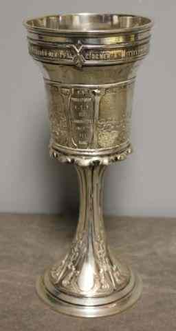 Appraisal: Continental Silver Presentation Cup or Chalice Marked with other indistinct