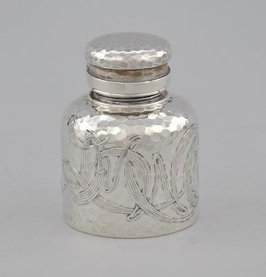 Appraisal: A Tiffany Co Sterling Silver Inkwell With a hand-hammered appearance