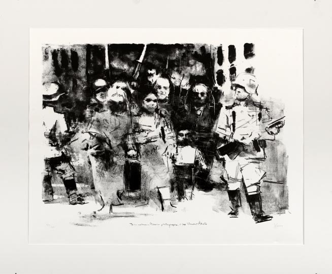 Appraisal: Jack Levine American New York b Warsaw Ghetto lithograph signed