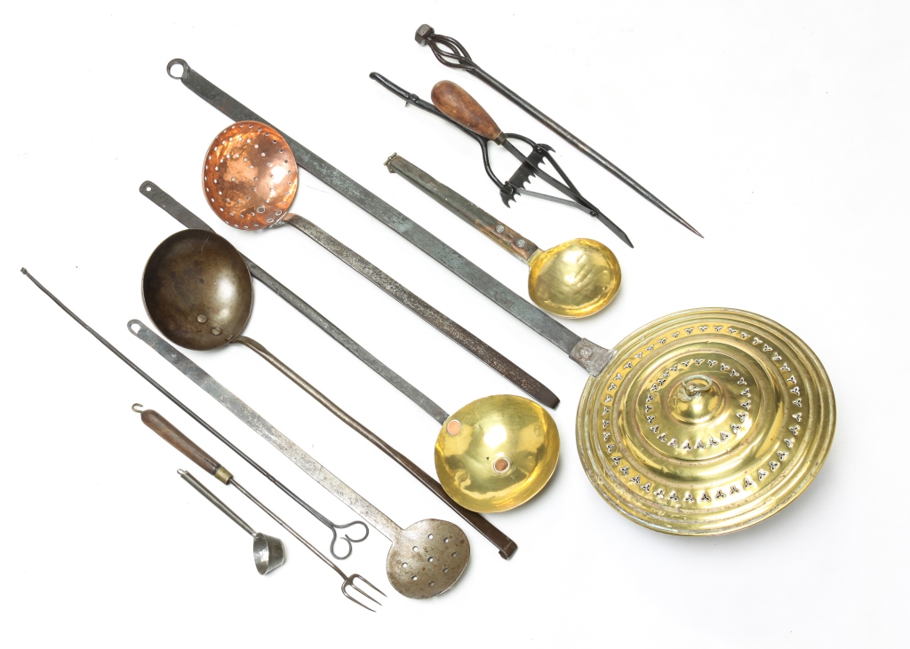 Appraisal: GROUP OF KITCHEN UTENSILS American and European th century Including