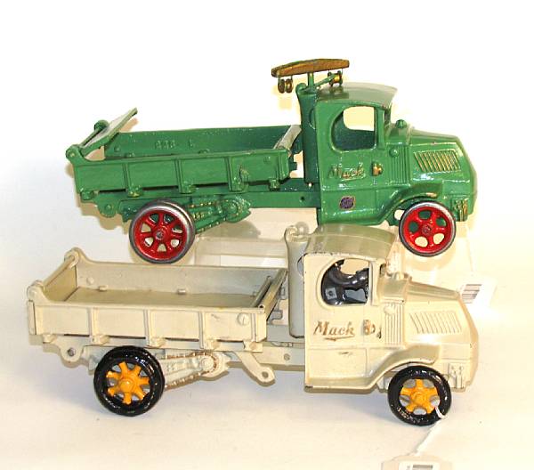 Appraisal: Cast Iron Arcade Trucks Lot features 's era cast iron