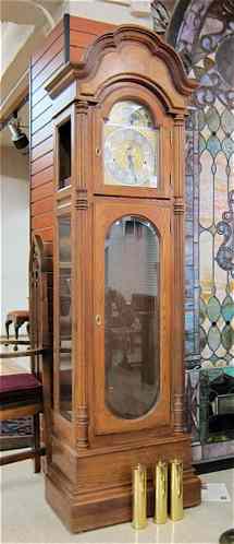 Appraisal: SETH THOMAS TALL CASE FLOOR CLOCK model modern having a