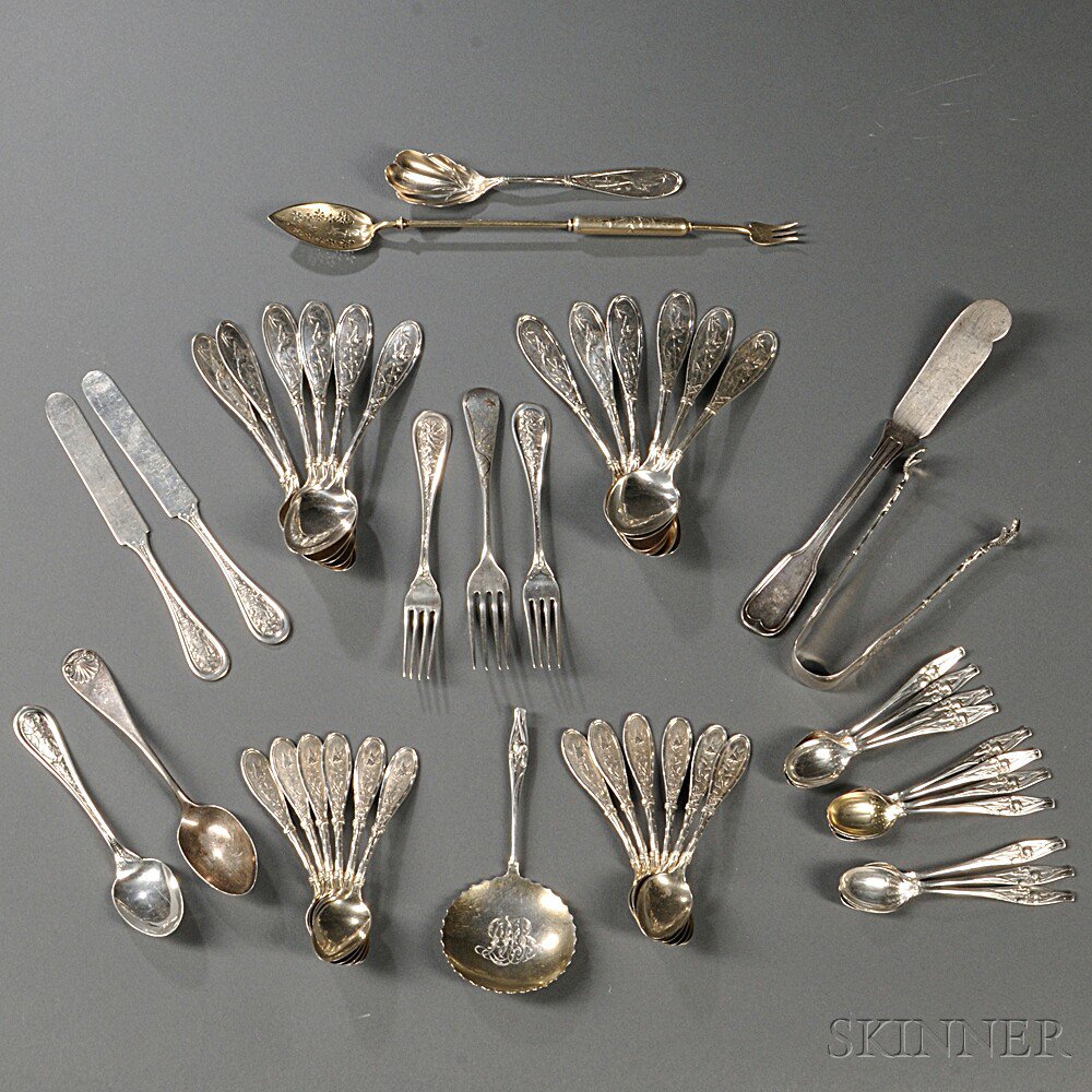 Appraisal: Assorted Group of American Aesthetic Movement Sterling Silver Flatware late