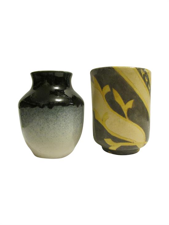 Appraisal: Sale Lot Two Studio Ceramic Vases th century comprising one