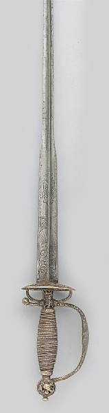 Appraisal: A silver hilted small swordprobably English third quarter th century