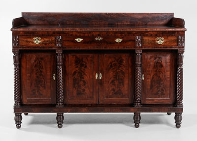 Appraisal: Fine Virginia Carved Mahogany Sideboard attributed to Norfolk area early