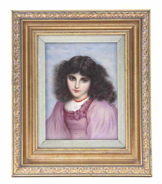 Appraisal: A Berlin K P M Porcelain Plaque depicting a young