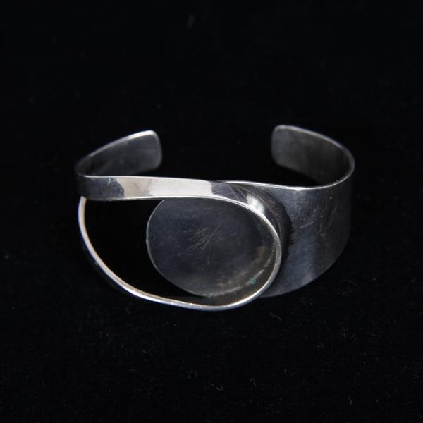 Appraisal: Henry Steig American Modernist Sterling Silver Cuff Bracelet widest point