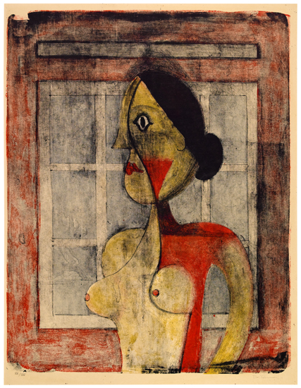 Appraisal: RUFINO TAMAYO Portrait de Femme Color lithograph x mm x