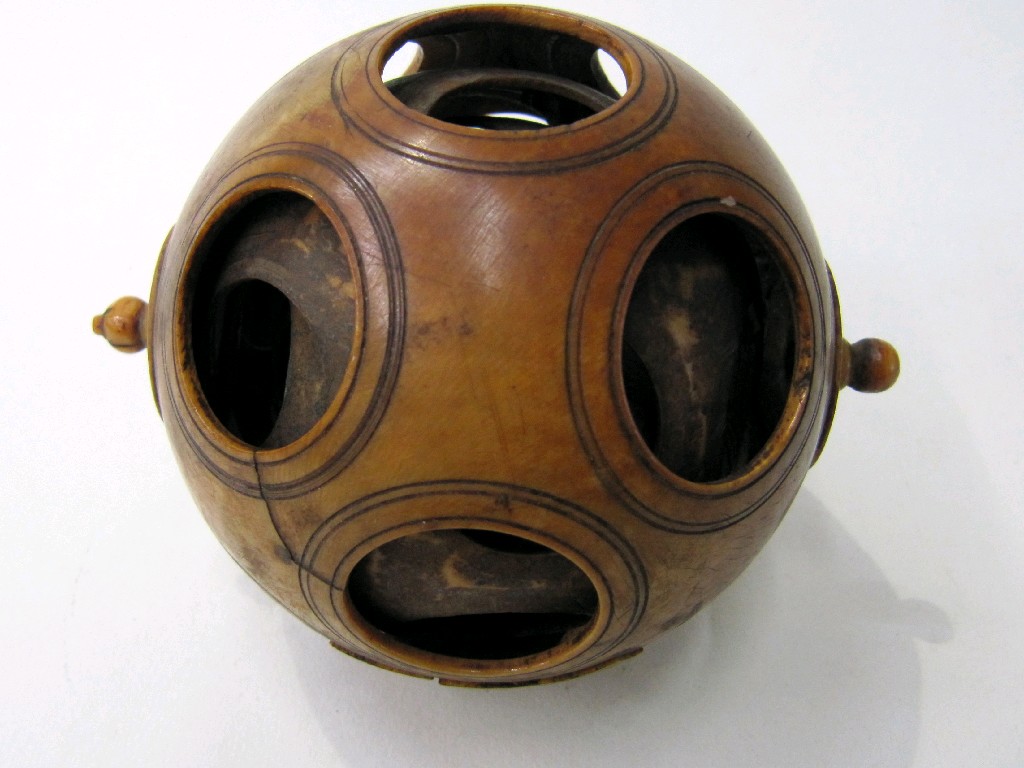 Appraisal: Wooden puzzle ball