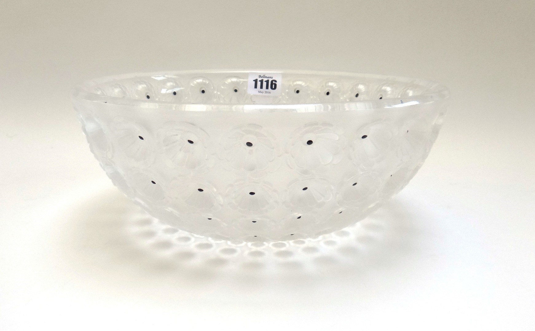 Appraisal: A Lalique 'Nemours' clear and frosted glass bowl late th