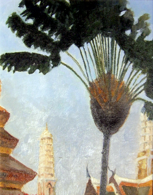 Appraisal: Cyrus Mersell American th century Palm Tree oil board x