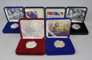 Appraisal: Six cased proof Royal Mint Commemorative silver five pound crowns