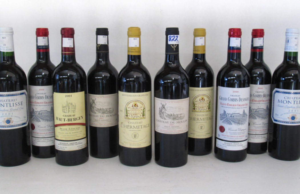 Appraisal: TWENTY-THREE BOTTLES OF VINTAGE FRENCH RED BORDEAUX WINE Chateau du