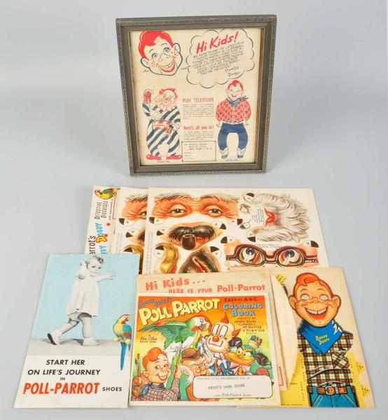 Appraisal: Lot of Assorted Howdy Doody Premiums Includes three parrot coloring