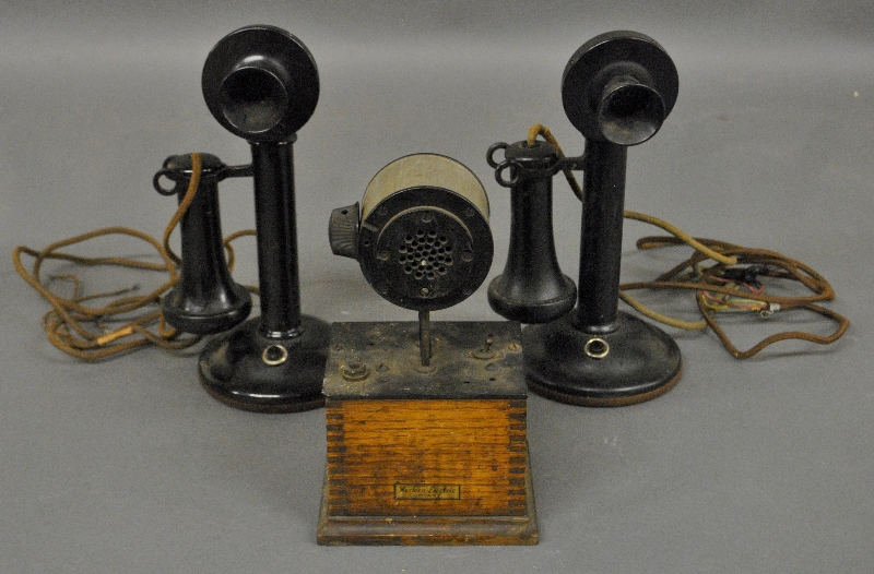 Appraisal: - Western Electric Company intercom h with two candlestick phones