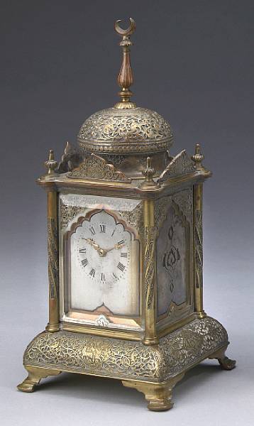 Appraisal: A French gilt and silvered brass carriage clock for the