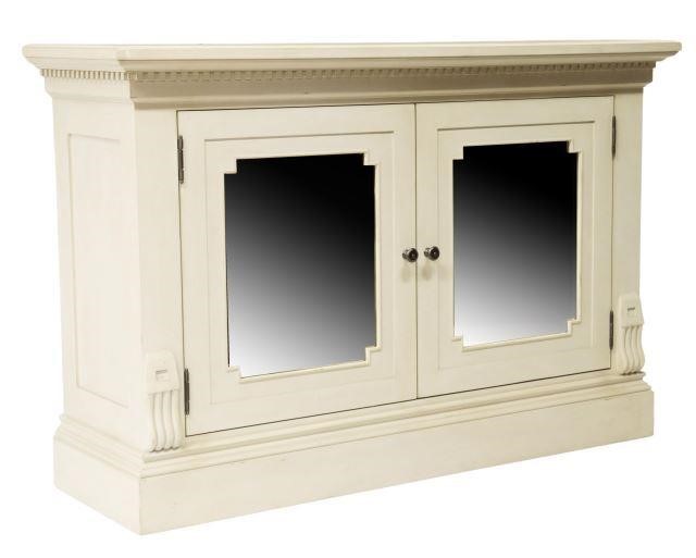 Appraisal: Contemporary painted sideboard late th c having rectangular cornice with