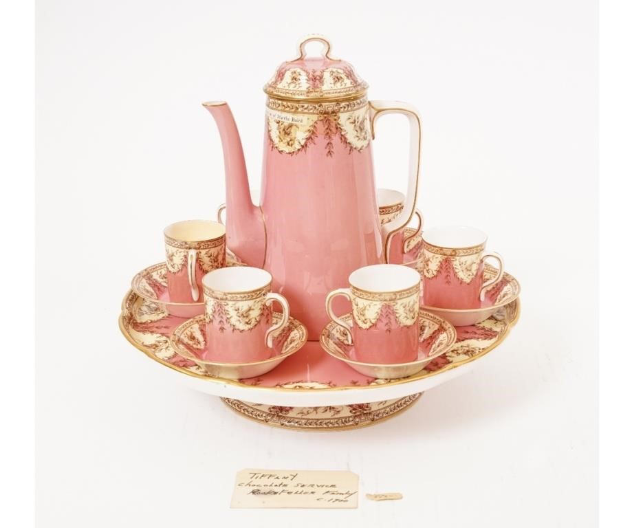 Appraisal: Royal Worcester porcelain chocolate service circa h x dia Provenance