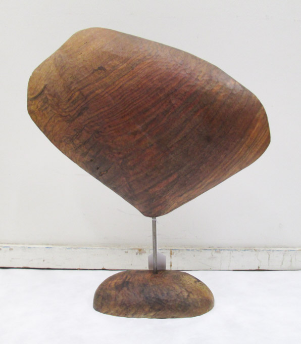 Appraisal: LEROY SETZIOL TEAK WOOD SCULPTURE Pennsylvania Portland Oregon - Fan-shaped