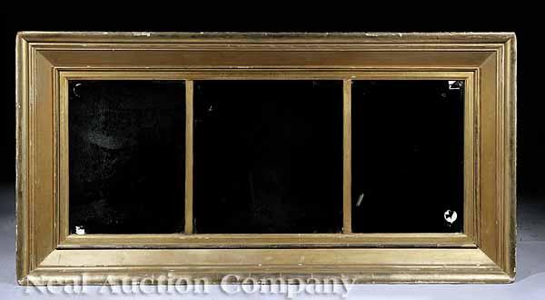 Appraisal: An American Classical Carved Giltwood Overmantel Mirror early th c