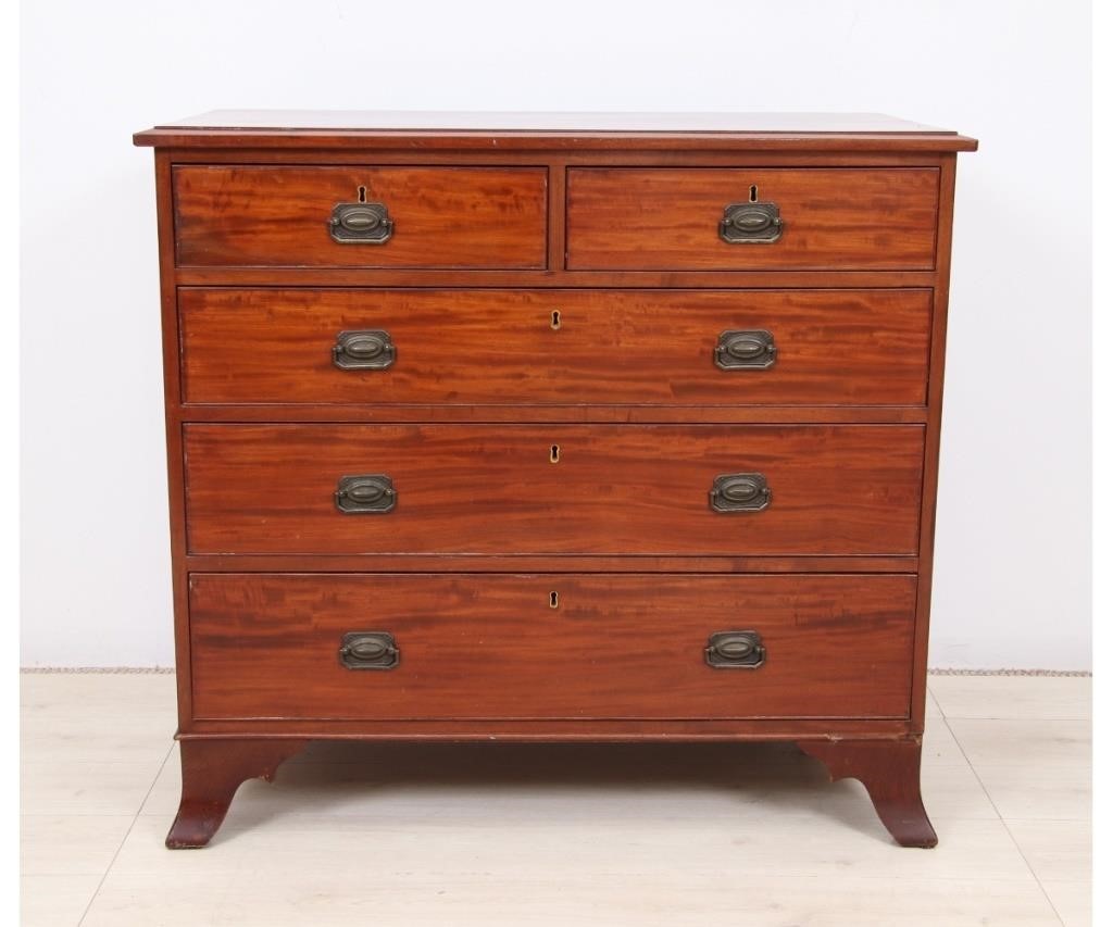 Appraisal: Hepplewhite mahogany chest of drawers circa with moulded rectangular top