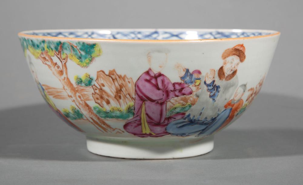 Appraisal: Chinese Export Famille Rose Porcelain Bowl Qing Dynasty - decorated