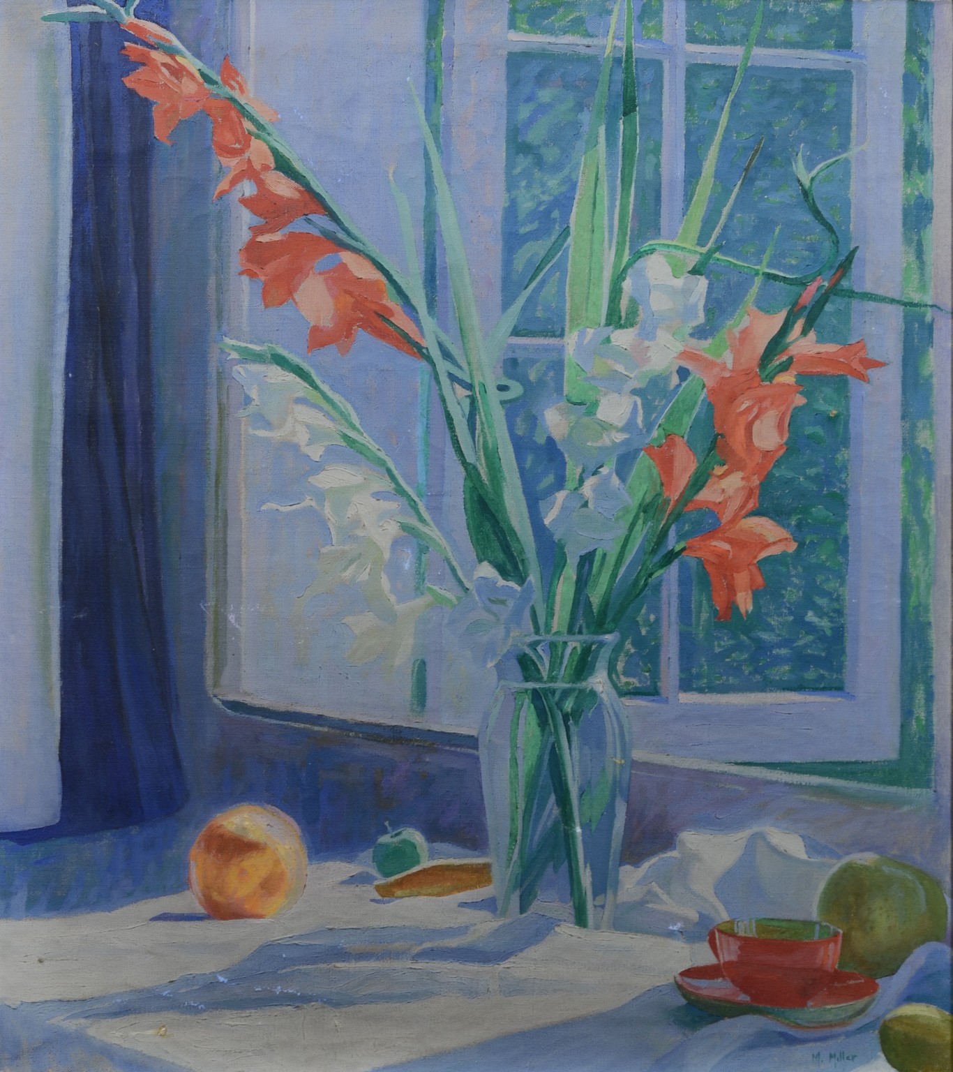 Appraisal: Mildred Miller American - oil on canvas Still Life with