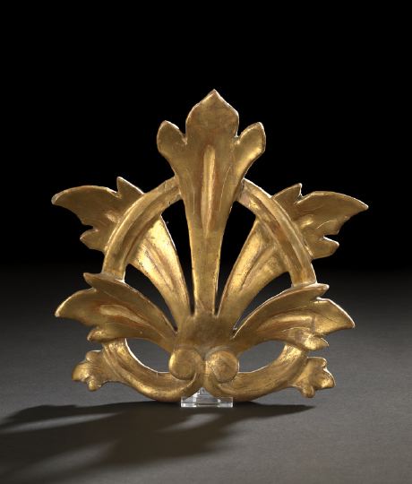 Appraisal: French Carved Giltwood Cresting fourth quarter th century in the