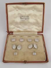 Appraisal: A fine carat gold platinum and mother of pearl gentleman's