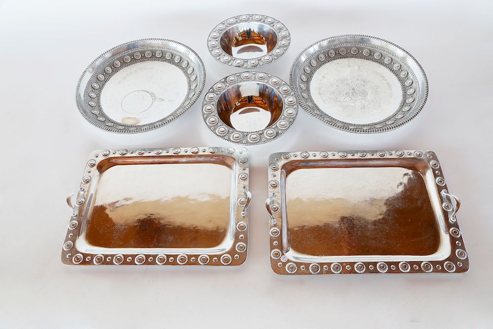 Appraisal: Set of Polished Aluminum Serving Dishes Exclusive on Bidsquare Set