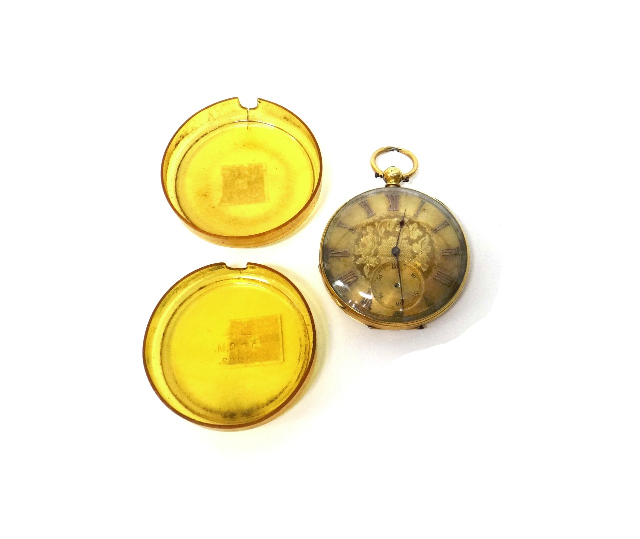 Appraisal: A gentleman's gold cased key wind openfaced pocket watch the