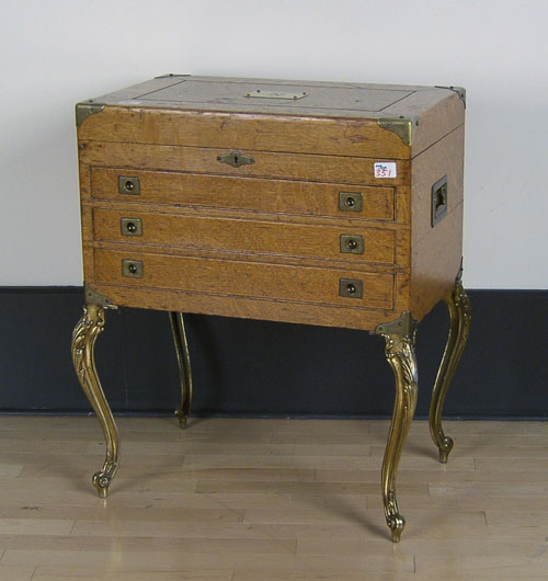 Appraisal: Oak silver chest early th c h w