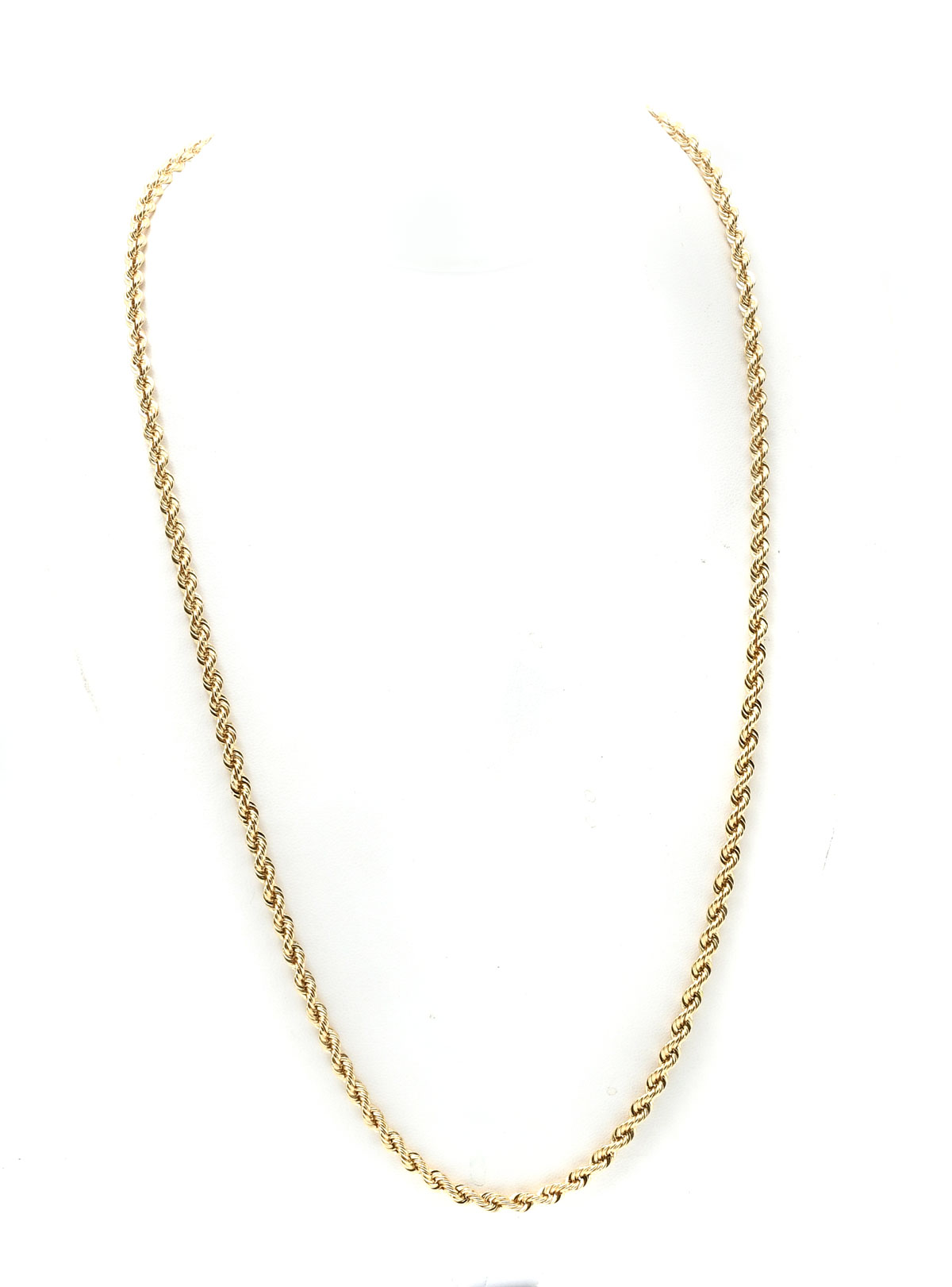 Appraisal: K '' SOLID GOLD ROPE CHAIN '' K yellow gold