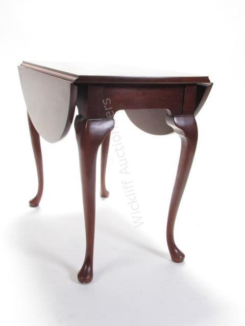 Appraisal: Period Style Oval Dropleaf End Table mahogany x x h