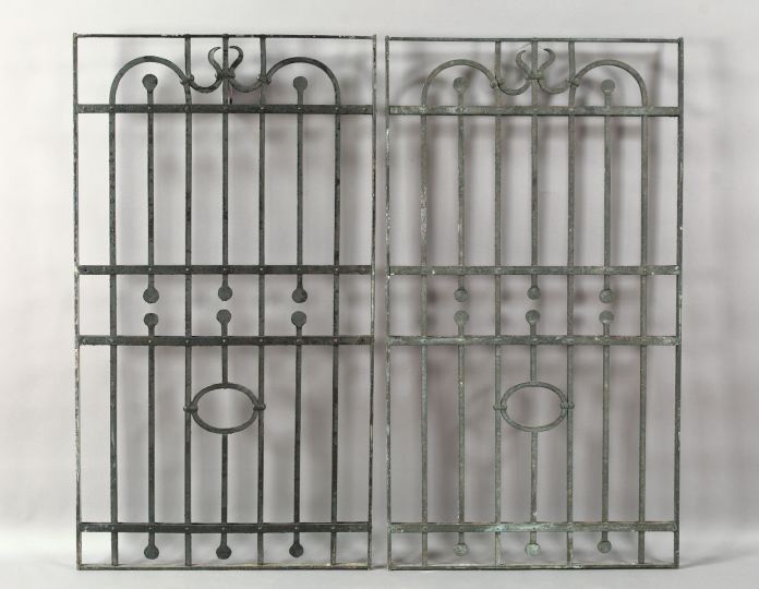 Appraisal: Assortment of Twenty-Five Decorative Wrought-Iron Fence Panels of varying sizes