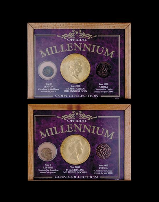 Appraisal: American Historic Society Millennium coin sets collection in fitted display