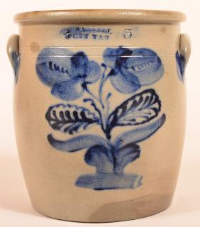 Appraisal: J Mantell PENN YAN Stoneware Crock J Mantell PENN YAN