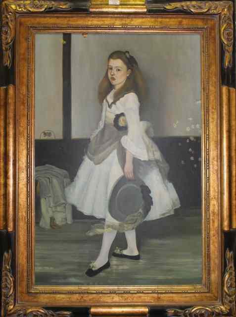 Appraisal: TH CENTURY DECORATIVE OILPortrait of a girl in formal white