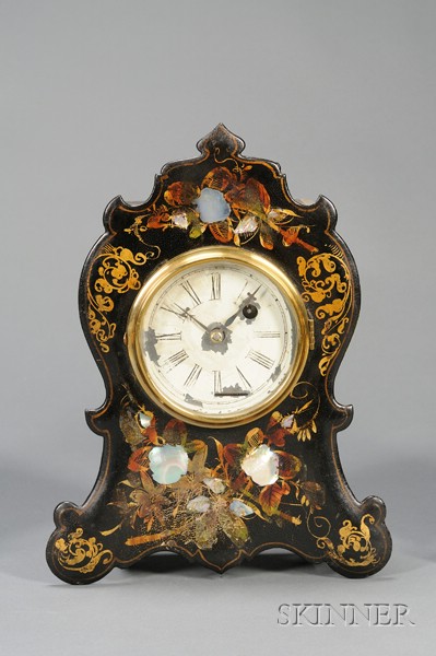 Appraisal: Iron Front Mantel Clock by Terry Manufacturing Company Terryville Connecticut