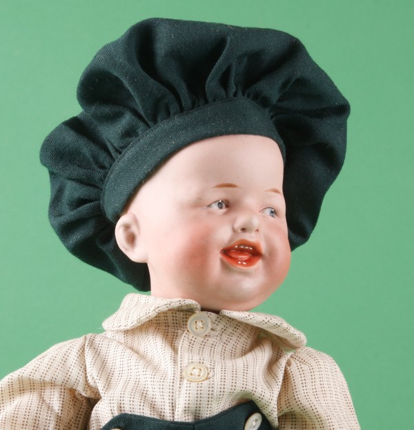 Appraisal: Gebruder Heubach Square Germany Crooked Smile character boy doll Solid