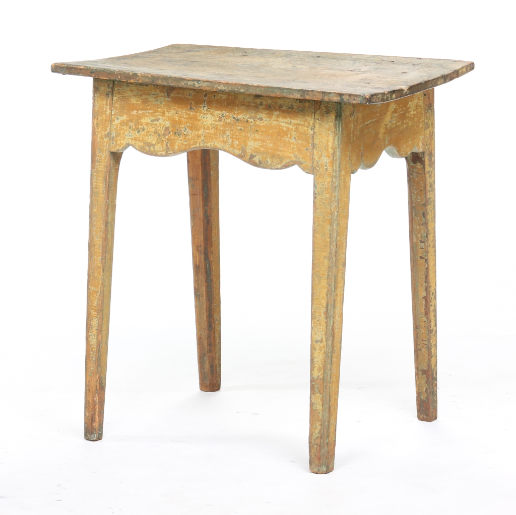 Appraisal: AMERICAN COUNTRY TABLE Early th century poplar Pegged and square