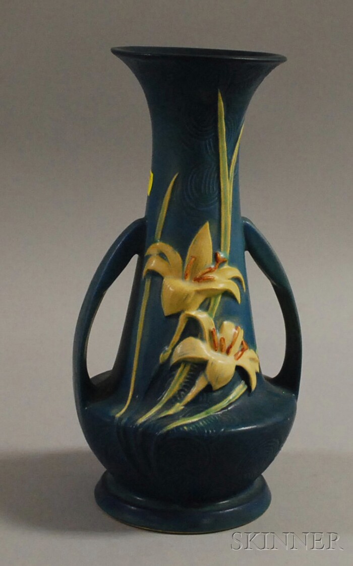 Appraisal: Roseville Pottery Zephyr Lily Pattern Vase ht in